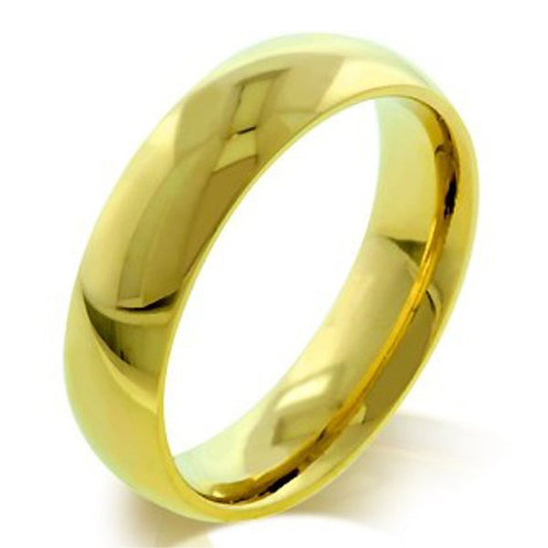 His Hers 3 Pcs Gold IP Stainless Steel Small Round Cut CZ Wedding Ring set and Mens Band