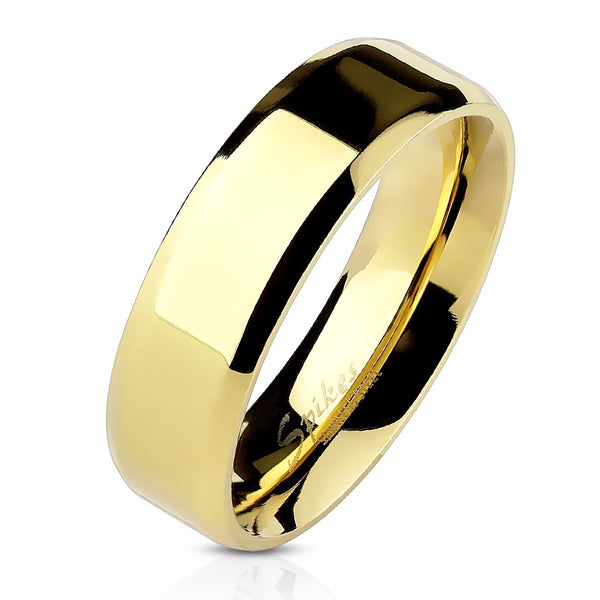 Couples Ring Set Womens 14K Gold Plated 3 Stone Engagement Ring Mens Gold Flat Wedding Band