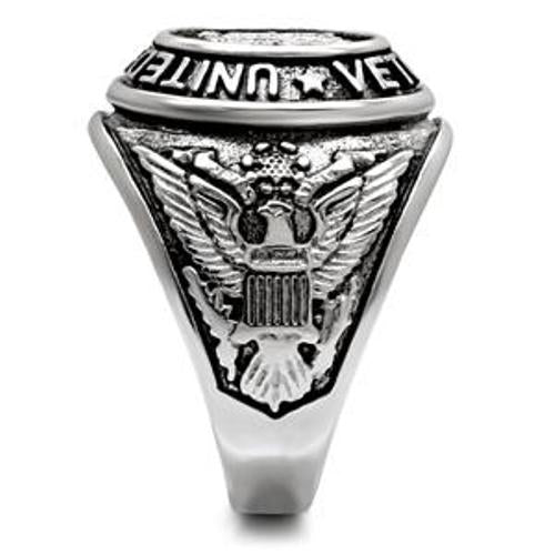 316 Stainless Steel US Military/Veteran Mens Wide Band Ring - LA NY Jewelry
