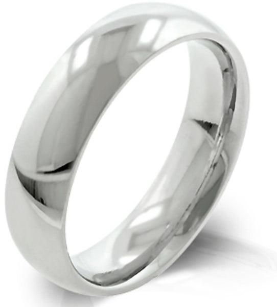 His Hers 3 PCS 7x7mm Round Cut CZ Womens Stainless Steel Wedding Ring Set Mens Matching Band - LA NY Jewelry