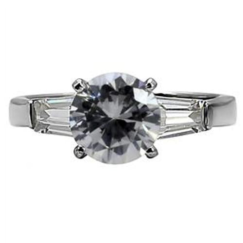 1.8ct CZ Women's Popular Stainless Steel Wedding Ring - LA NY Jewelry