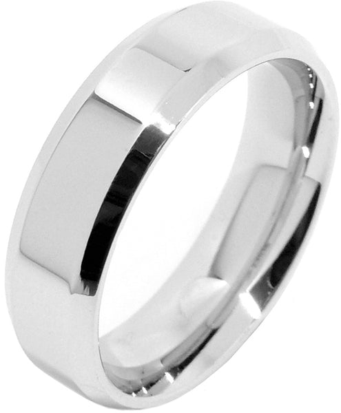 3 PCS Couple Womens 7x7mm Princess CZ Engagement Ring Set Mens Matching Flat Band