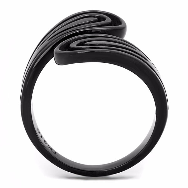 Designer Style Black Ion Plated 316 Stainless Steel Women's Fashion Band - LA NY Jewelry