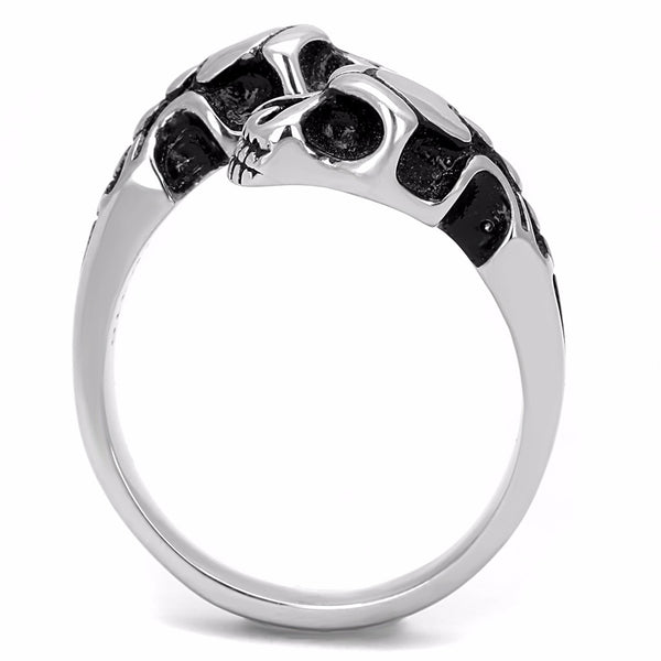 Double Snake Head Shape 316 Stainless Steel Mens Ring - LA NY Jewelry
