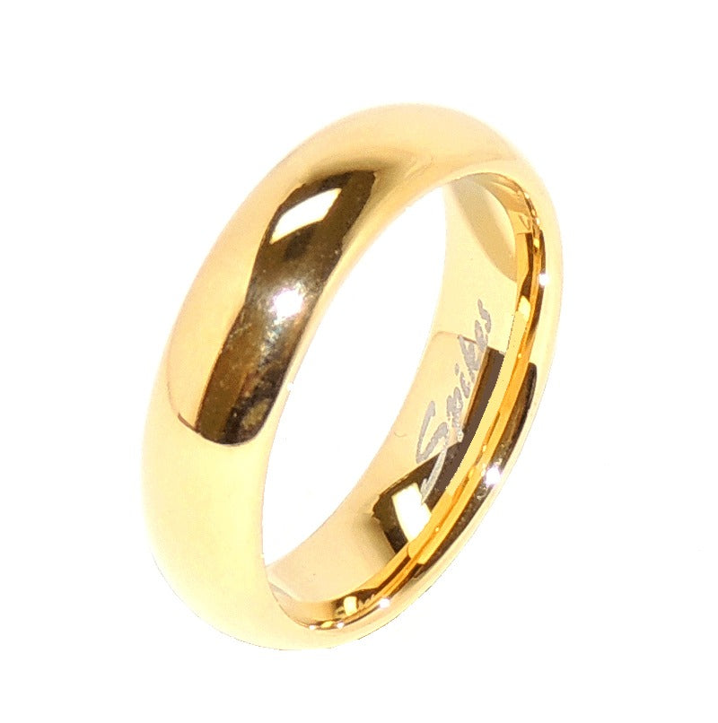 5mm 316 Stainless Steel Gold Ion Plated Plain Wedding Band - LA NY Jewelry