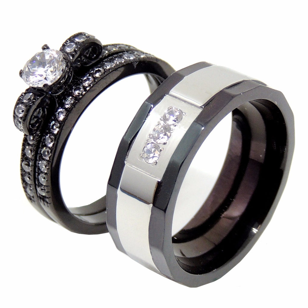 Amazon.com: Wedding Rings for Men, Stainless Steel Mens Ring Polished Wedding  Engagement Band Fashion Jewelry Comfort Fit Size 7-12, Birthday Anniversary  Valentines Day Black US 8 : Beauty & Personal Care