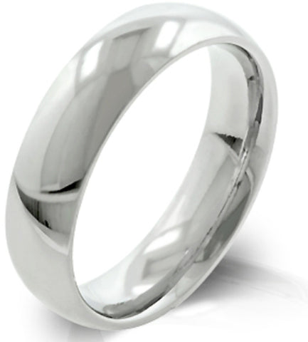 5mm Wide 316 Stainless Steel Plain Wedding Ring Band - LA NY Jewelry